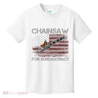 Chainsaw For Bureaucracy American Flag Chainsaw Kids T-Shirt thumb 0