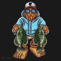 Crappie Fishing Bigfoot Panfishing Fishermen T-Shirt thumb 7