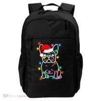 Cute French Bulldog Christmas Lights Backpack thumb 0
