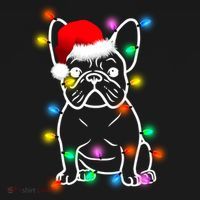 Cute French Bulldog Christmas Lights Coaster thumb 2