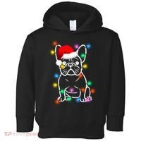 Cute French Bulldog Christmas Lights Toddler Hoodie thumb 0