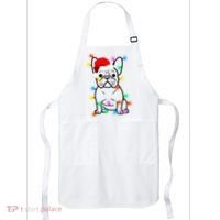 Cute French Bulldog Christmas Lights Apron thumb 0