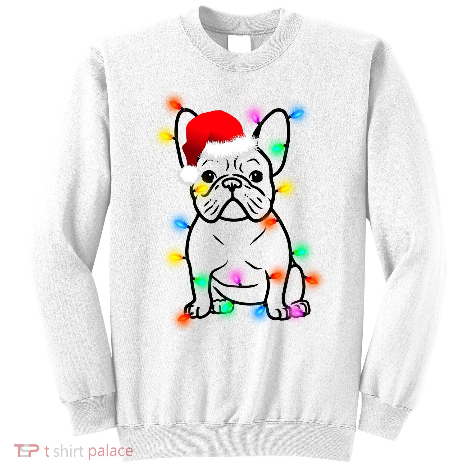 Cute French Bulldog Christmas Lights Sweatshirt