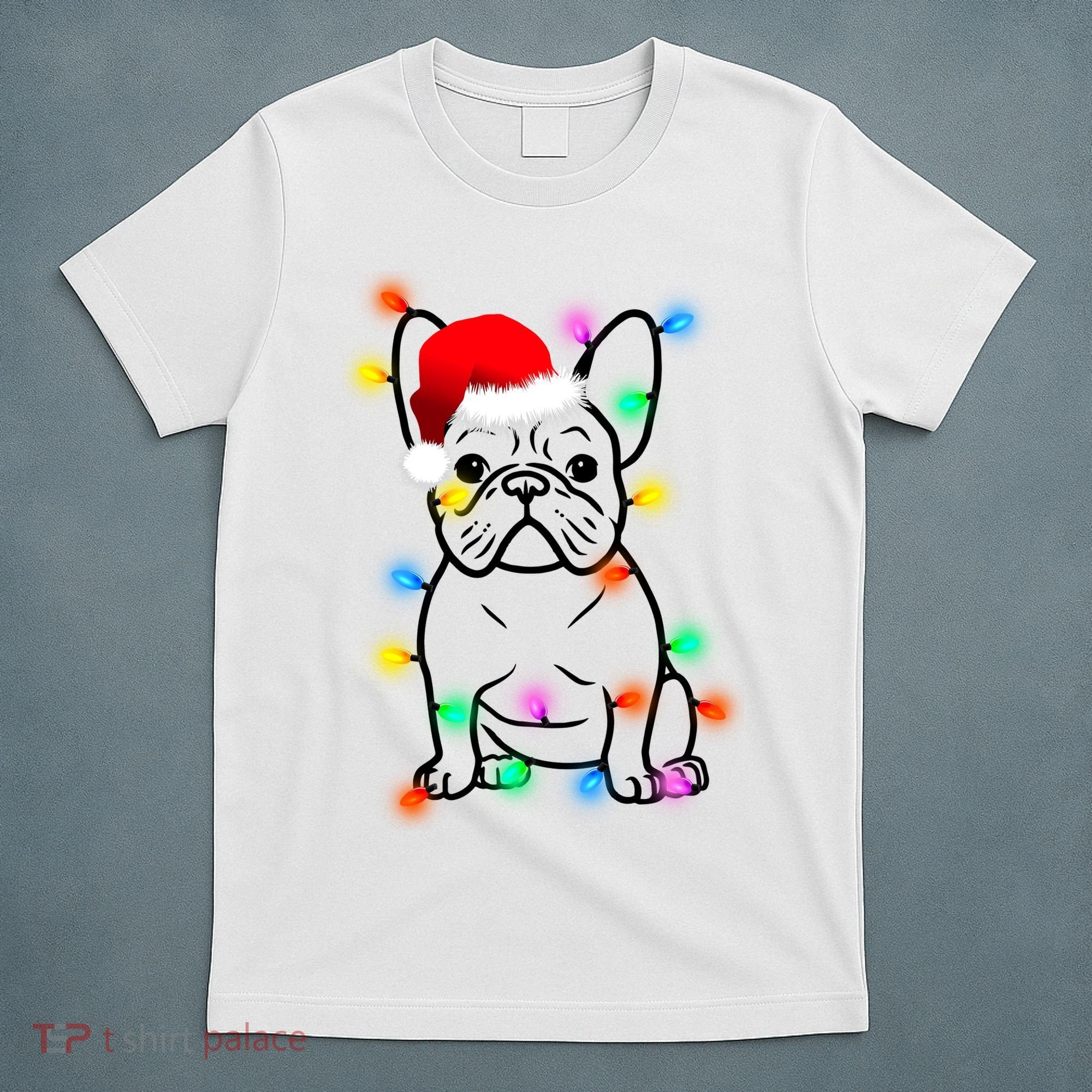 Cute French Bulldog Christmas Lights T-Shirt