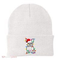 Cute French Bulldog Christmas Lights Beanie thumb 0