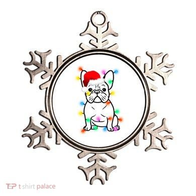 Cute French Bulldog Christmas Lights Ornament