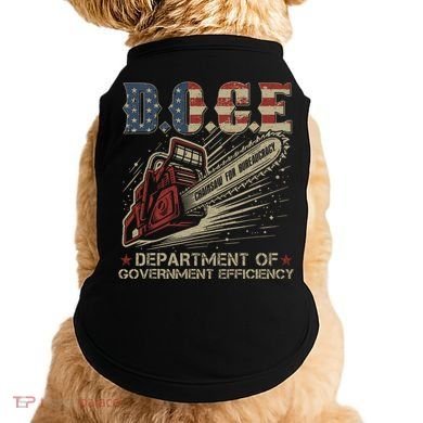 Chainsaw For Bureaucracy Funny D.O.G.E Doge Usa Flag Doggie Tank