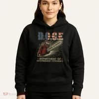 Chainsaw For Bureaucracy Funny D.O.G.E Doge Usa Flag Hoodie thumb 5