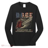 Chainsaw For Bureaucracy Funny D.O.G.E Doge Usa Flag Long Sleeve Shirt thumb 0
