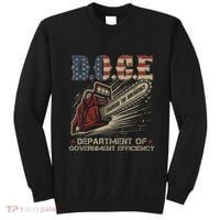 Chainsaw For Bureaucracy Funny D.O.G.E Doge Usa Flag Sweatshirt thumb 0