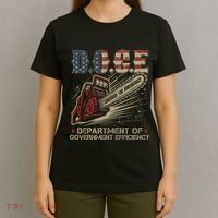 Chainsaw For Bureaucracy Funny D.O.G.E Doge Usa Flag T-Shirt thumb 4