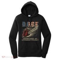 Chainsaw For Bureaucracy Funny D.O.G.E Doge Usa Flag Women's Hoodie thumb 0