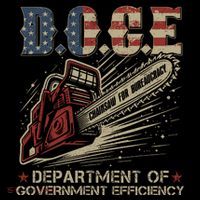 Chainsaw For Bureaucracy Funny D.O.G.E Doge Usa Flag Women's Hoodie thumb 2