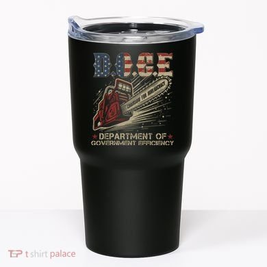 Chainsaw For Bureaucracy Funny D.O.G.E Doge Usa Flag Tumbler