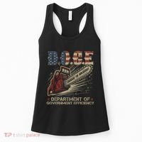 Chainsaw For Bureaucracy Funny D.O.G.E Doge Usa Flag Women's Tank Top thumb 0