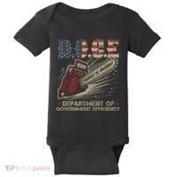 Chainsaw For Bureaucracy Funny D.O.G.E Doge Usa Flag Baby Bodysuit thumb 0