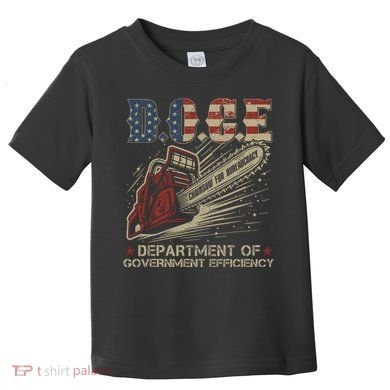 Chainsaw For Bureaucracy Funny D.O.G.E Doge Usa Flag Toddler T-Shirt