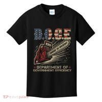 Chainsaw For Bureaucracy Funny D.O.G.E Doge Usa Flag Kids T-Shirt thumb 0