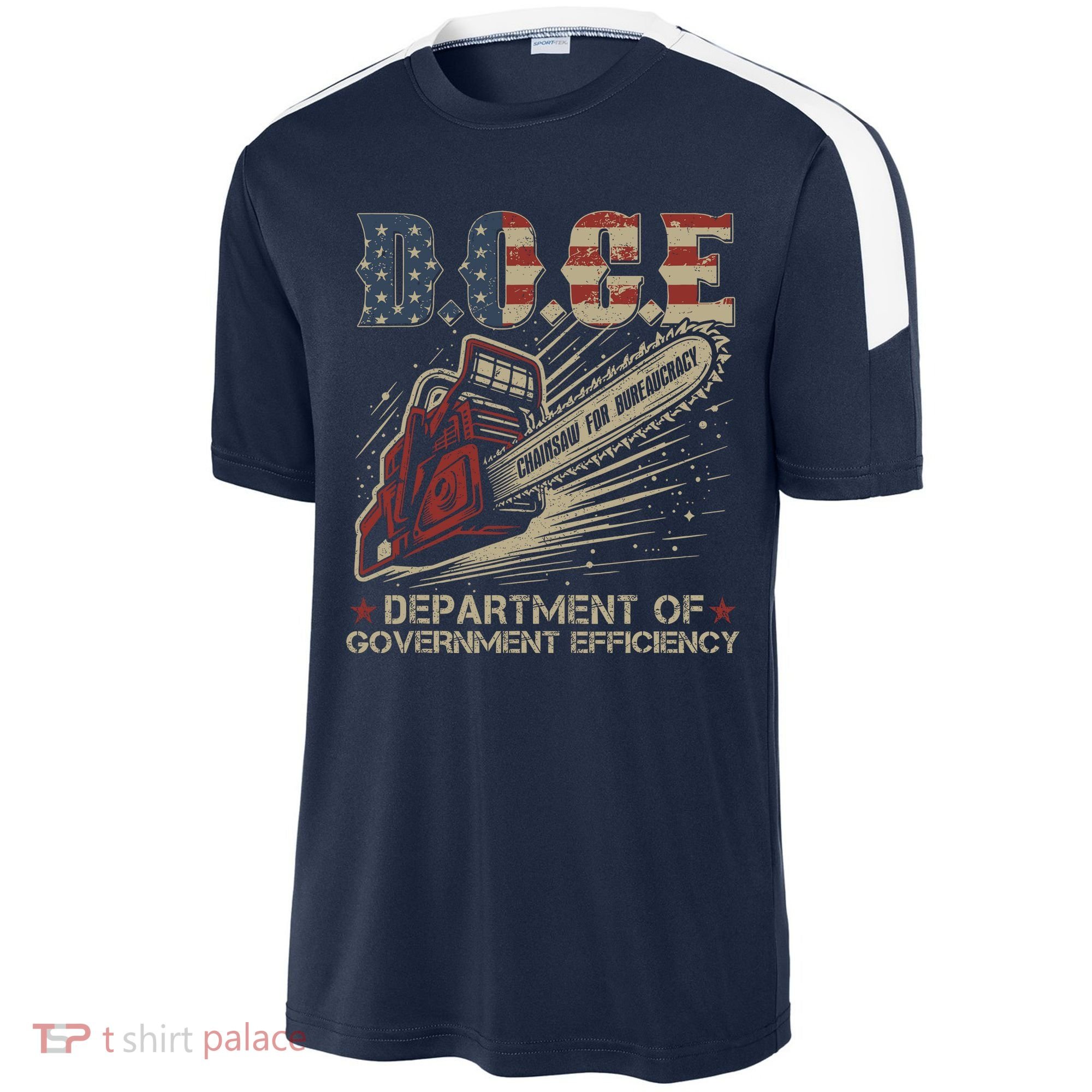Chainsaw For Bureaucracy Funny D.O.G.E Doge Usa Flag Soccer Jersey