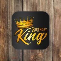 Cute Funny Birthday King Gift For S Birthday Gift Coaster thumb 0