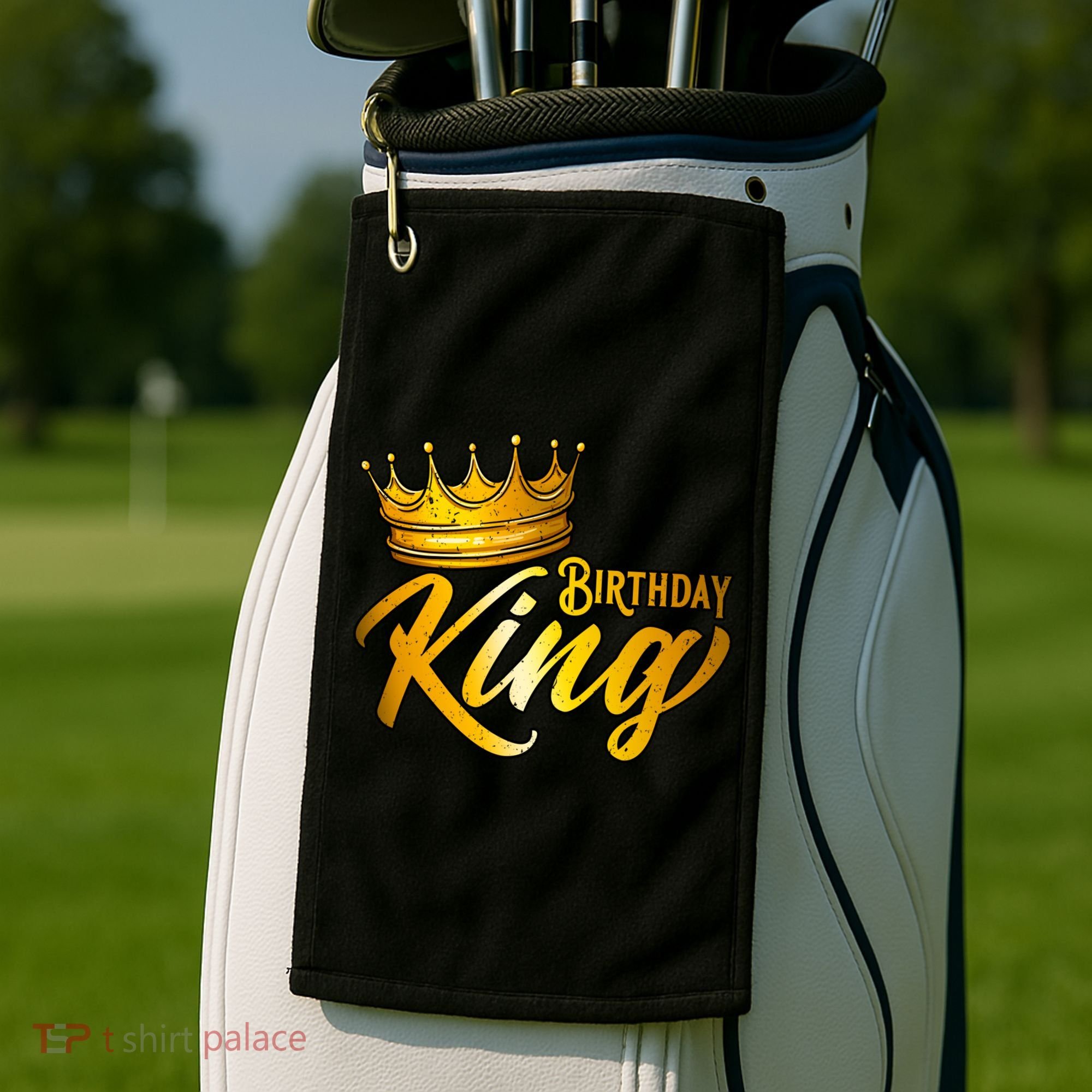 Cute Funny Birthday King Gift For S Birthday Gift Golf Towel