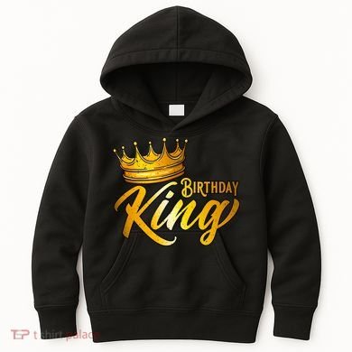 Cute Funny Birthday King Gift For S Birthday Gift Kids Hoodie