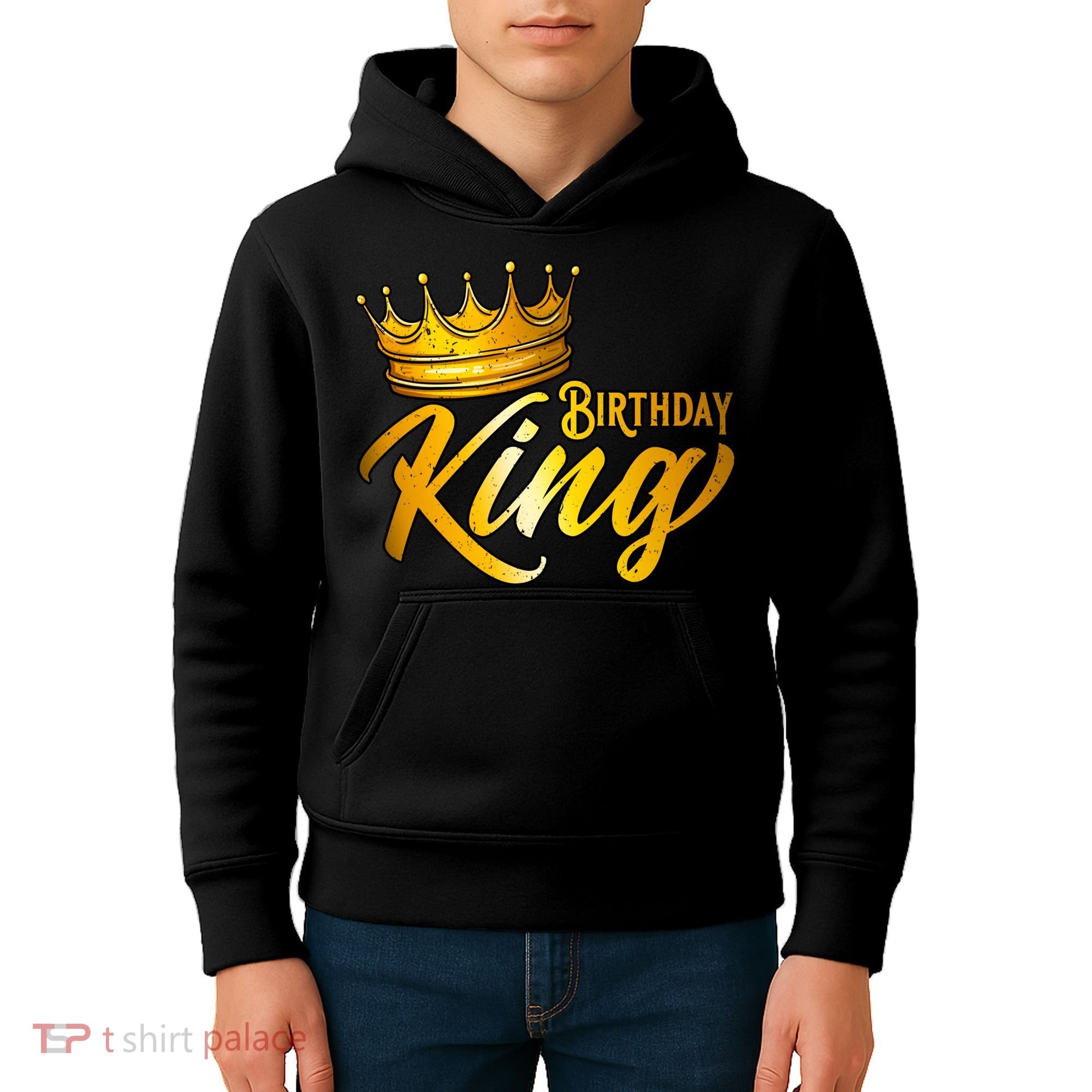 Cute Funny Birthday King Gift For S Birthday Gift Kids Hoodie
