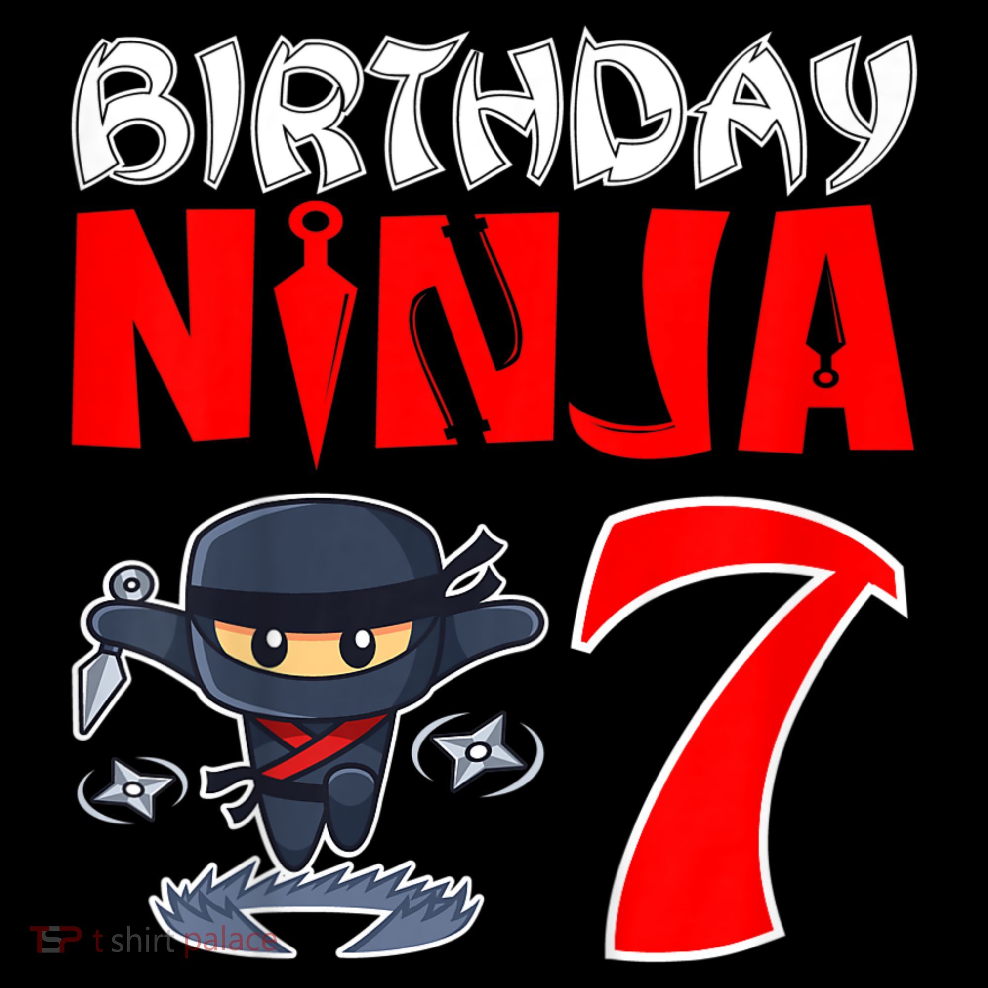 Cute Funny Birthday Ninja For 7 Year Old Little Ninja 7th Birthday Coffee Mug