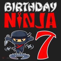 Cute Funny Birthday Ninja For 7 Year Old Little Ninja 7th Birthday Beanie thumb 2