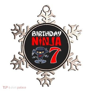 Cute Funny Birthday Ninja For 7 Year Old Little Ninja 7th Birthday Ornament