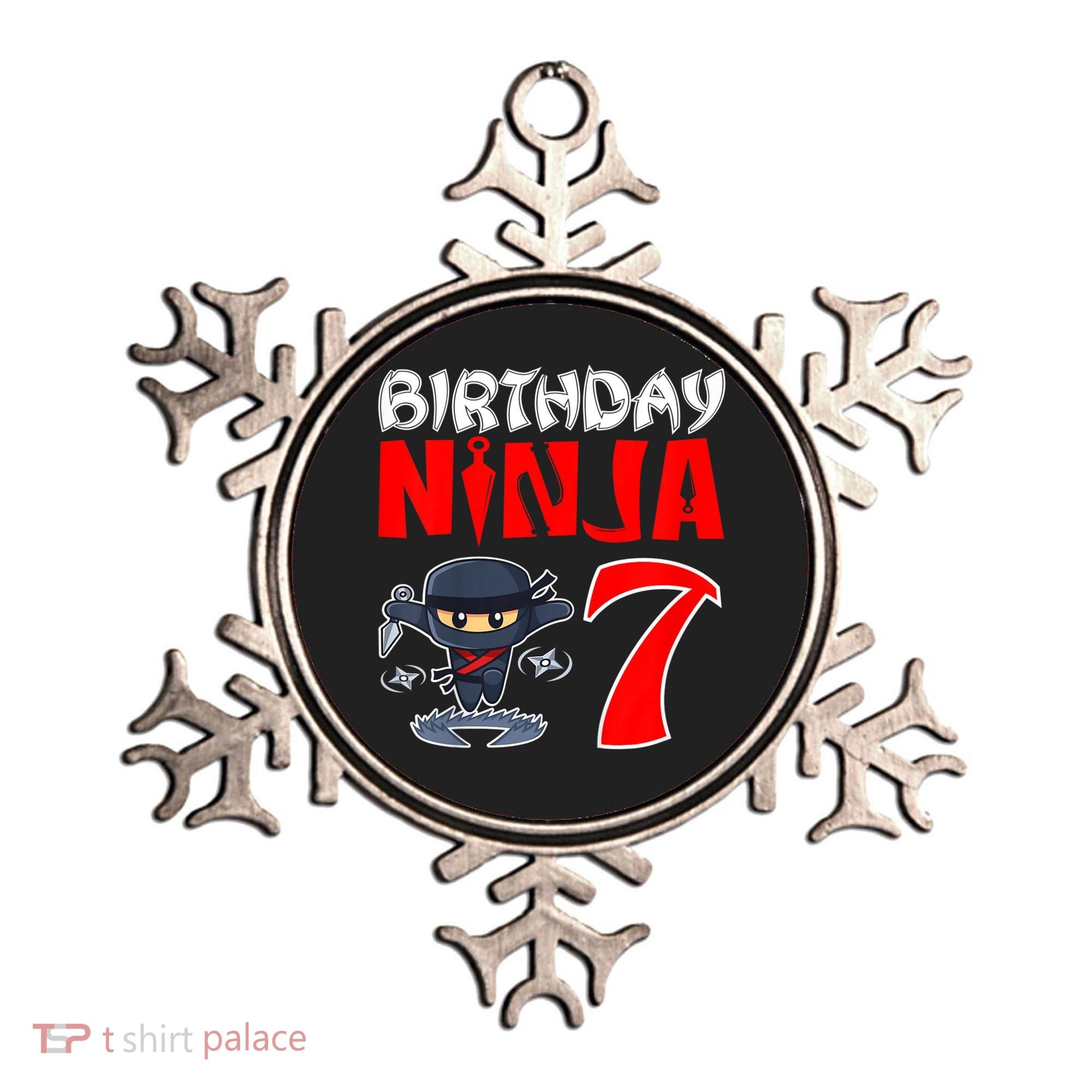 Cute Funny Birthday Ninja For 7 Year Old Little Ninja 7th Birthday Ornament