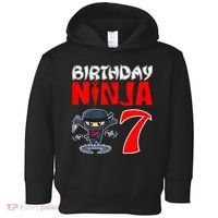 Cute Funny Birthday Ninja For 7 Year Old Little Ninja 7th Birthday Toddler Hoodie thumb 0