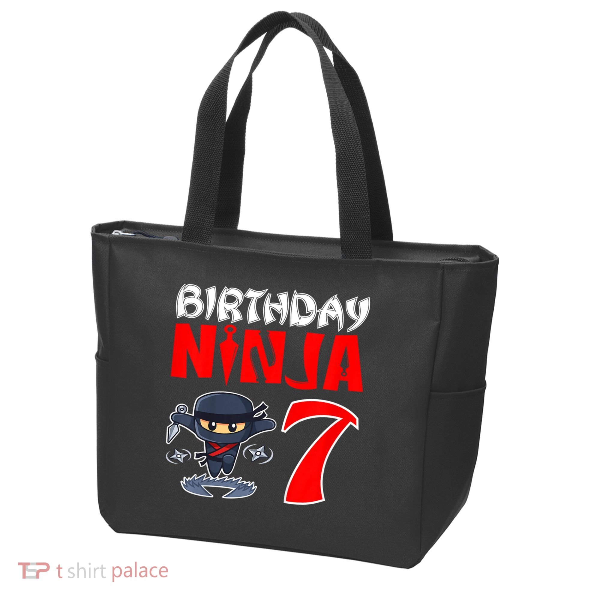 Cute Funny Birthday Ninja For 7 Year Old Little Ninja 7th Birthday Tote Bag