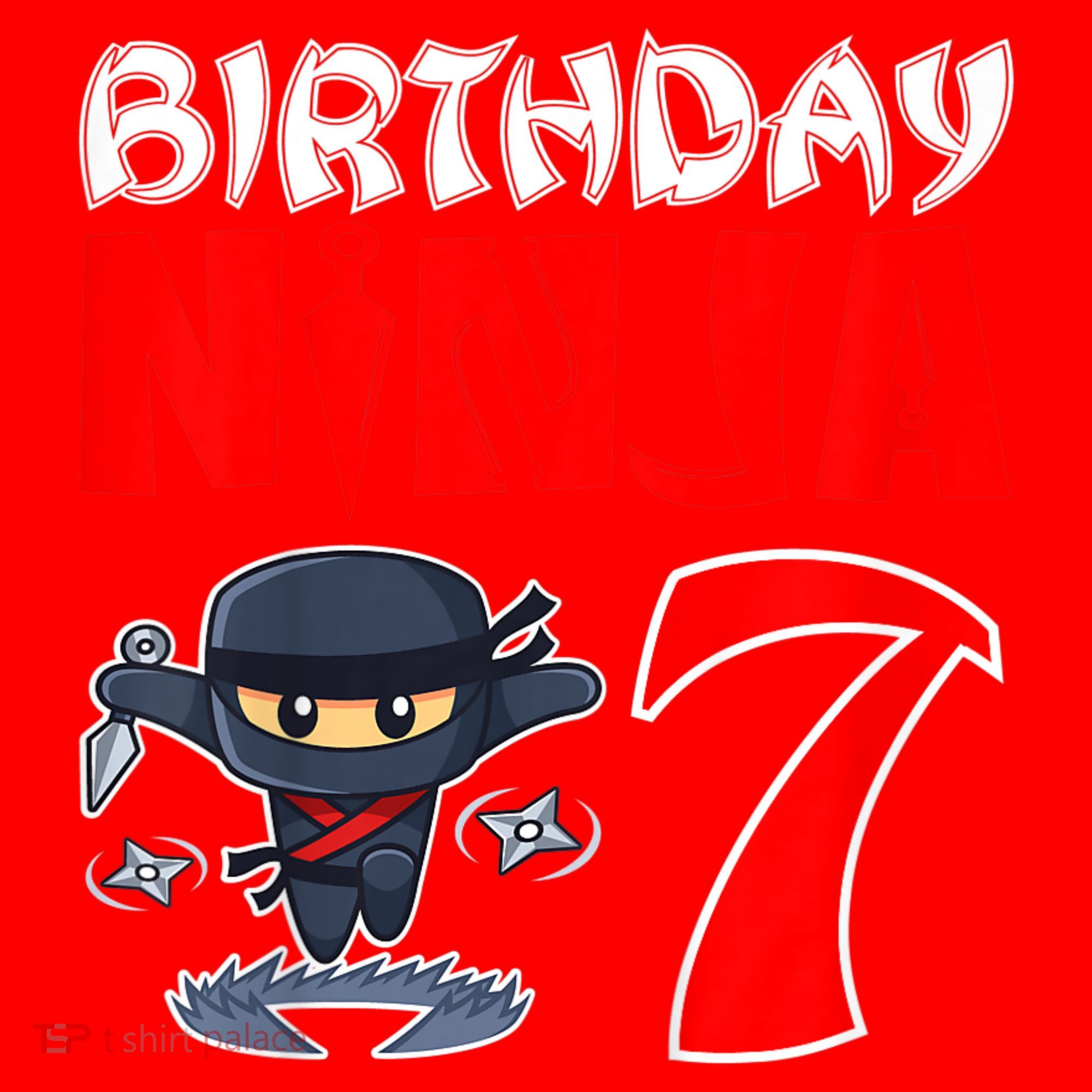 Cute Funny Birthday Ninja For 7 Year Old Little Ninja 7th Birthday Santa Hat