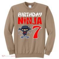 Cute Funny Birthday Ninja For 7 Year Old Little Ninja 7th Birthday Sweatshirt thumb 0