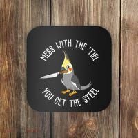Cockatiel Funny Bird Lover Cockatiel Coaster thumb 0