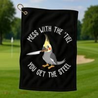 Cockatiel Funny Bird Lover Cockatiel Golf Towel thumb 1