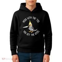 Cockatiel Funny Bird Lover Cockatiel Kids Hoodie thumb 4