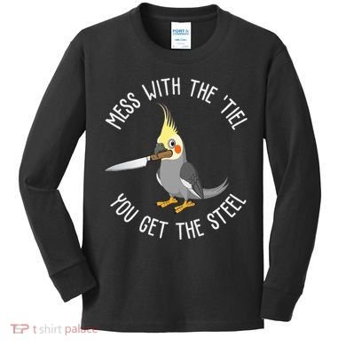 Cockatiel Funny Bird Lover Cockatiel Kids Long Sleeve Shirt