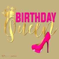 Cute Funny Birthday Queen Gift Girly Pink Shoe Crown Wo Birthday Hoodie thumb 2