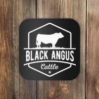 Cow Farmer Black Angus Cattle Coaster thumb 0