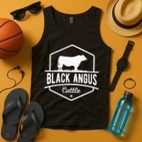 Cow Farmer Black Angus Cattle Tank Top thumb 4