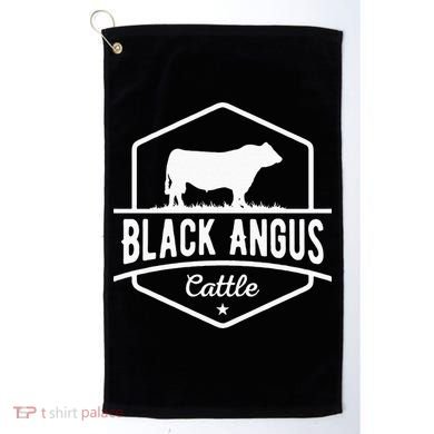 Cow Farmer Black Angus Cattle Golf Towel