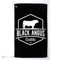 Cow Farmer Black Angus Cattle Golf Towel thumb 0