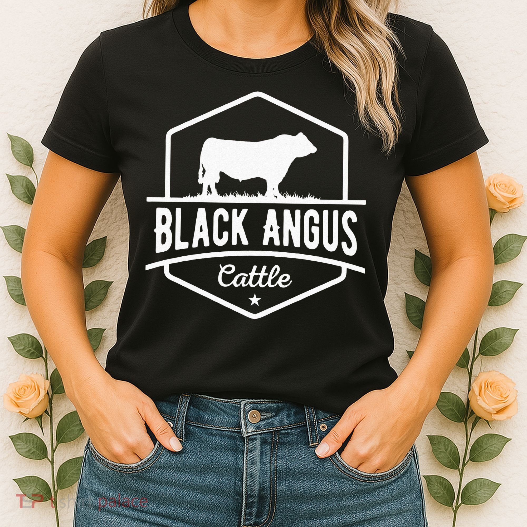 Cow Farmer Black Angus Cattle Women's T-Shirt