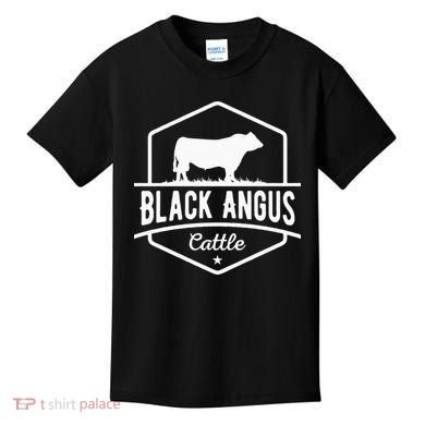 Cow Farmer Black Angus Cattle Kids T-Shirt