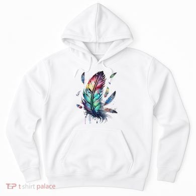 Colorful Feathers Boho Style, Bird, Native Americans, Symbol Hoodie