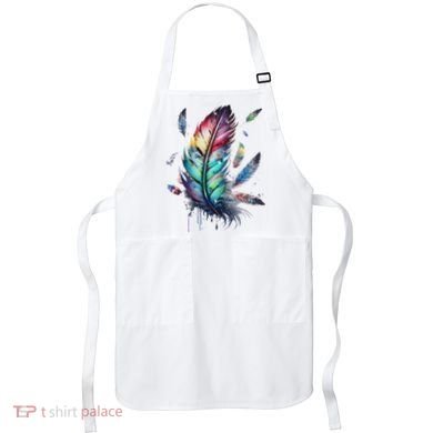 Colorful Feathers Boho Style, Bird, Native Americans, Symbol Apron