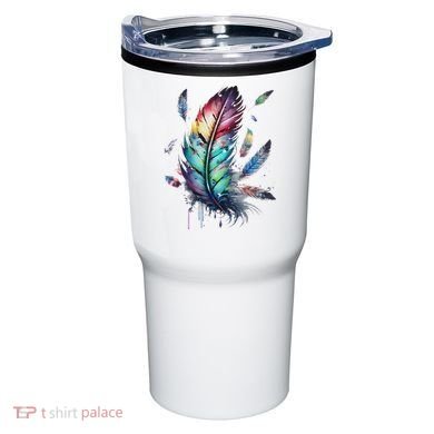 Colorful Feathers Boho Style, Bird, Native Americans, Symbol Tumbler