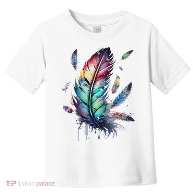 Colorful Feathers Boho Style, Bird, Native Americans, Symbol Toddler T-Shirt